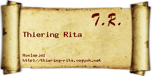 Thiering Rita névjegykártya